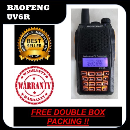 Baofeng UV6r ht handy talky uv 6r dualband uv-6r radio komunikasi vhf uhf bao feng 7 watt