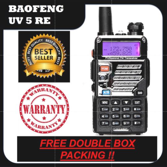 HT BAOFENG UV 5RE Dual Band VHF UHF, Bopeng UV5R E Garansi 1 Tahun - 5 RE Free Earset UV 5r