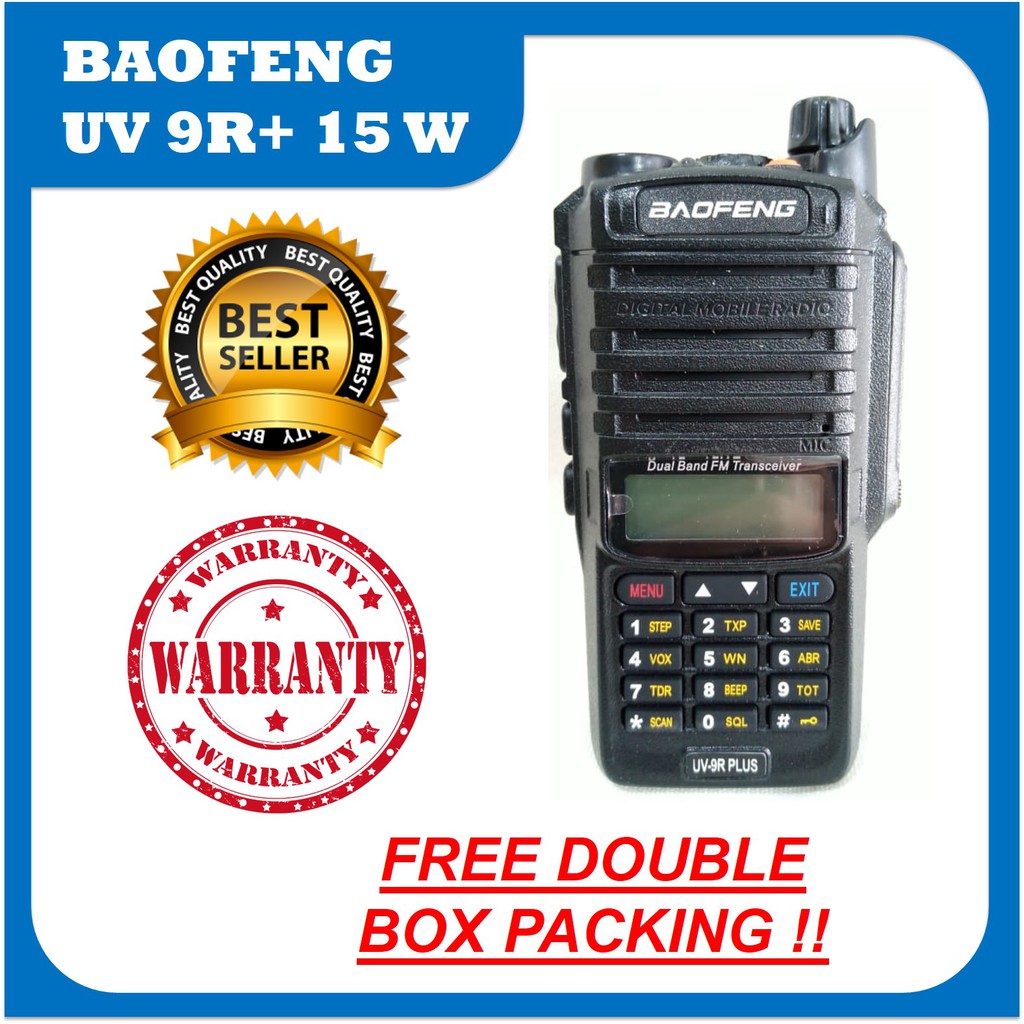 HT BAOFENG UV 9R PLUS 15 WATT - UV9R PLUS UV9R Battery 8000 mah Dual Band Doble VHF UHF BOPENG